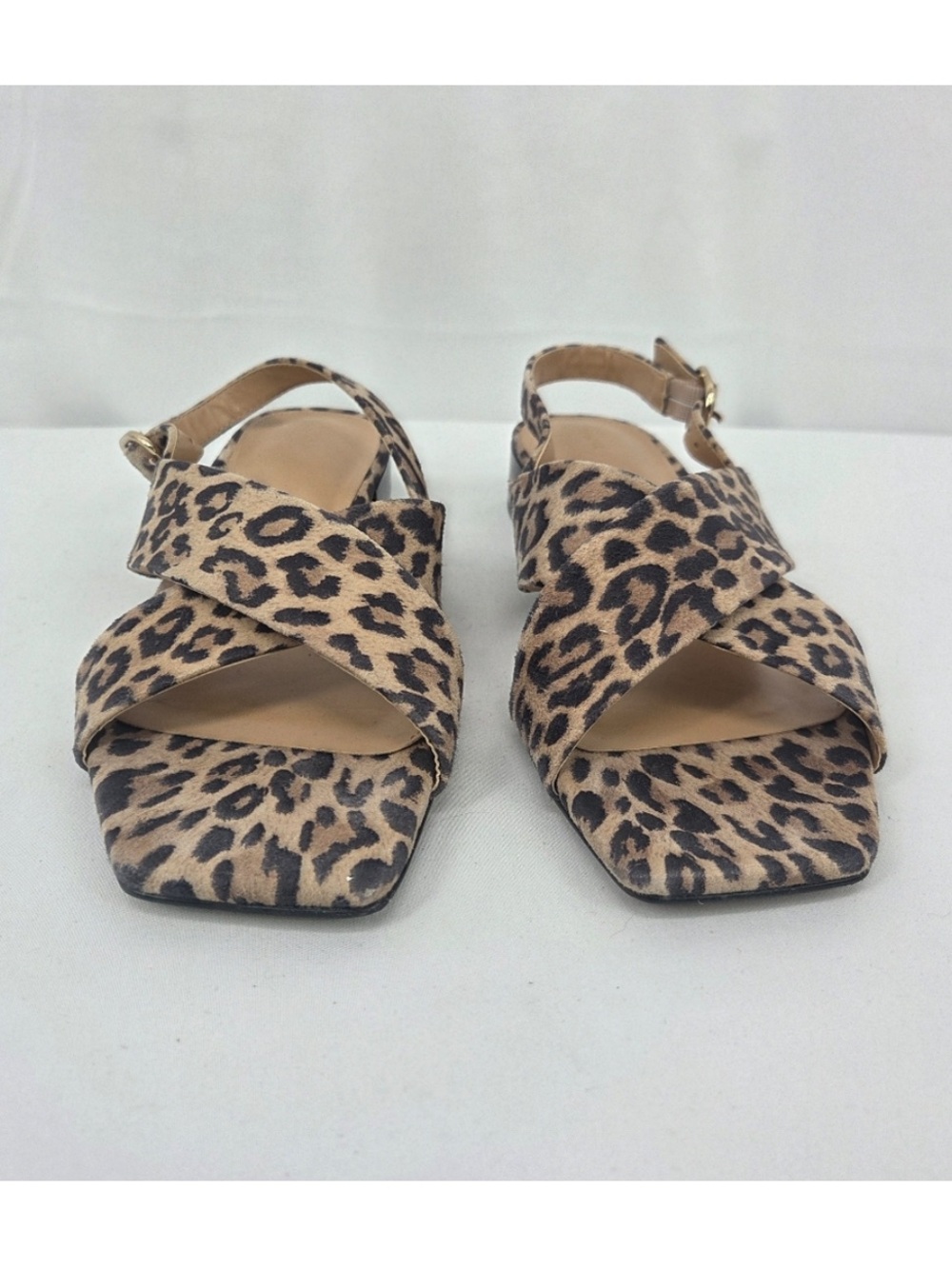 Maeve Crisscross Slingback Sandals Leopard